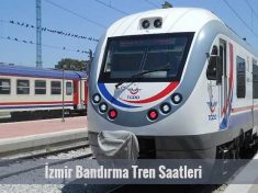 İzmir Bandırma Tren Saatleri